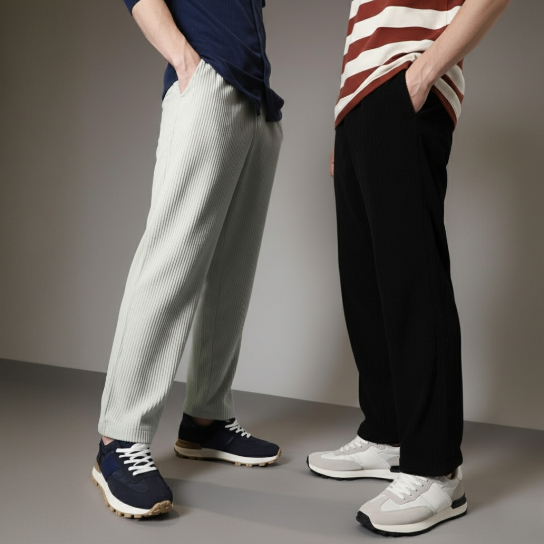 Cotton Men's Stylish Trackpants (Combo of 2)