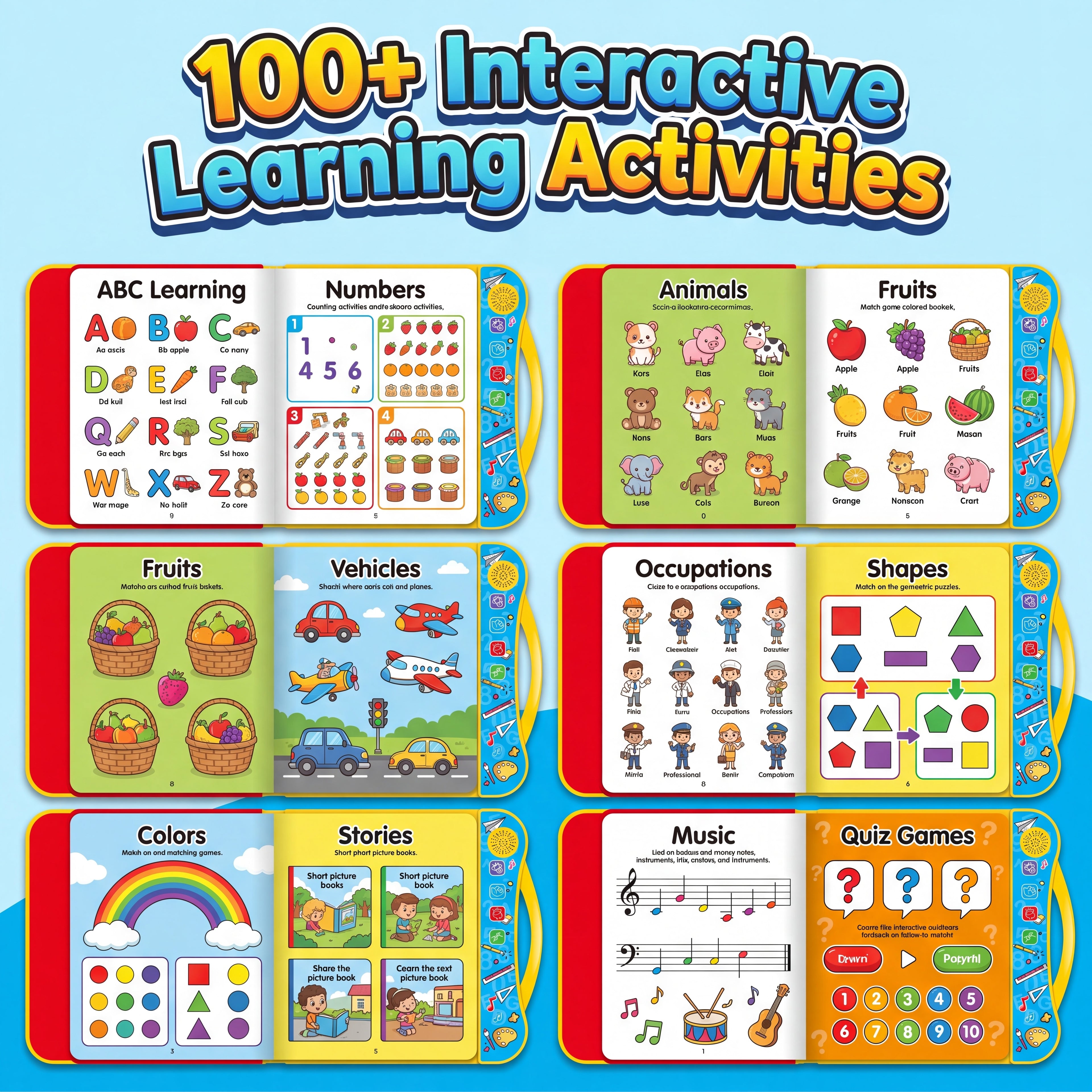 Interactive Talking Learning Book for Toddlers (Ages 3+)
